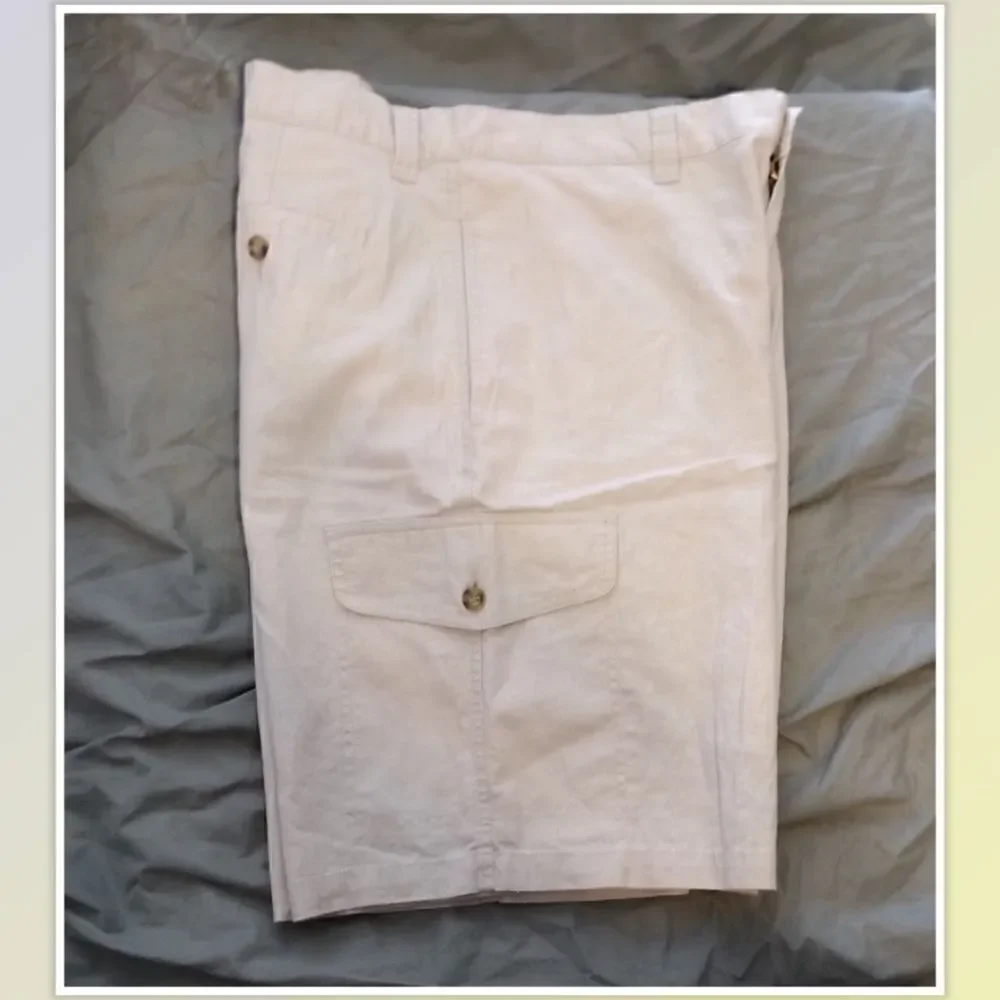 NWOT St. John's Bay Cargo Shorts Size 38 55% Ramie 45% Cotton